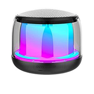 LGDSY Bluetooth IPX7 Waterproof Speaker (20W) Black with LED Light Effects